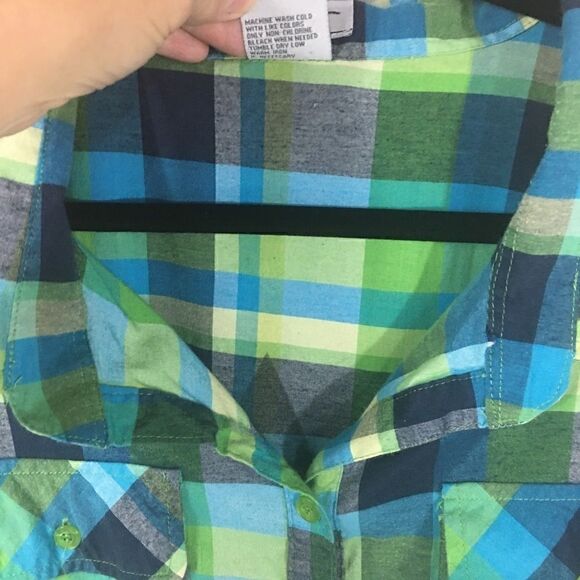 Jamie Nicole Collection size 24 back embellished green blue short sleev… - Picture 6 of 7